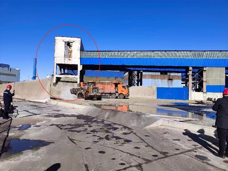 山東冶金設(shè)計(jì)院委托天津鐵廠內(nèi)卸渣口構(gòu)筑物檢測(cè)